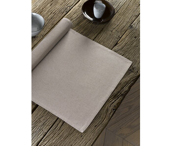 De Witte Lietaer Chemin de table Sonora marron 50 x 160 cm en coton