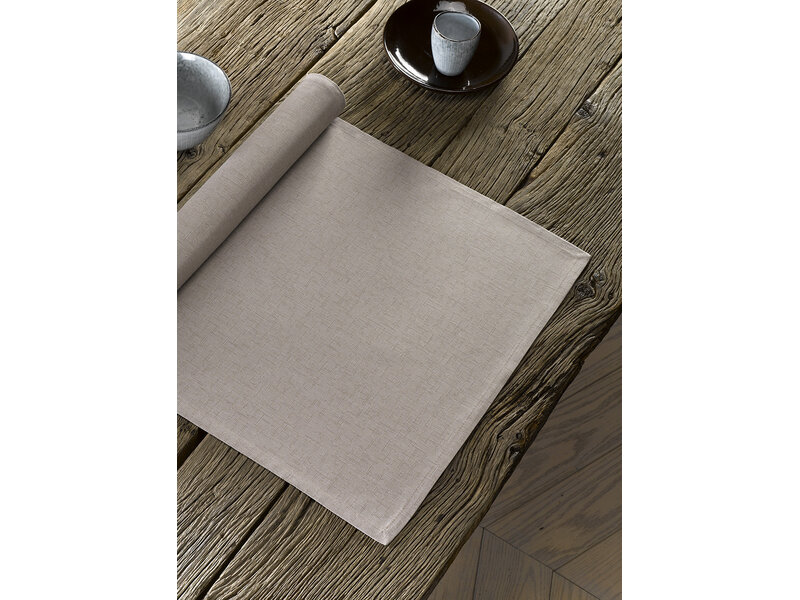 De Witte Lietaer Sonora Tischläufer – Braun – 50 x 160 cm – 100 % Baumwolle