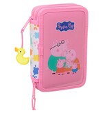 Peppa Pig Gefülltes Federmäppchen - 29-teilig - 19,5 x 12,5 x 4 cm - Polyester