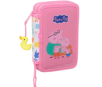Peppa Pig Gefülltes Federmäppchen (29 Teile) 19,5 x 12,5 x 4 cm Polyester