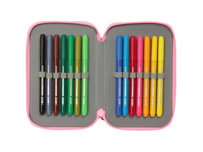 Peppa Pig Filled pencil case - 29 pieces - 19.5 x 12.5 x 4 cm - Polyester