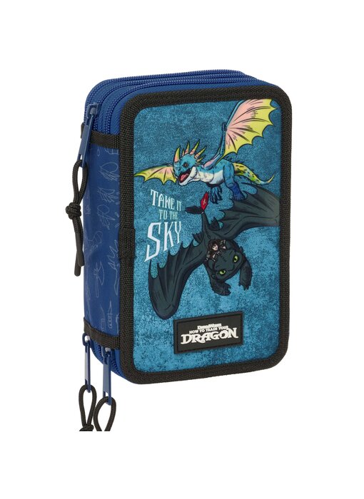 Hoe Tem je een Draak Gefülltes Federmäppchen (37 Teile) 19,5 x 12,5 x 5,5 cm Polyester