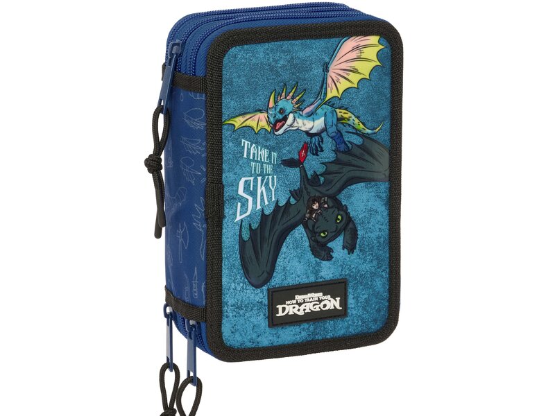 Hoe Tem je een Draak Gevuld etui Sky - 37 stuks - 19.5 x 12.5 x 5.5 cm - Polyester