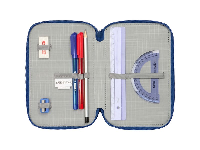 Hoe Tem je een Draak Filled pencil case - 37 pieces - 19.5 x 12.5 x 5.5 cm - Polyester
