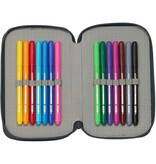 Real Madrid Champions Filled Pencil Case - 37 Pieces - 19.5 x 12.5 x 5.5 cm - Polyester