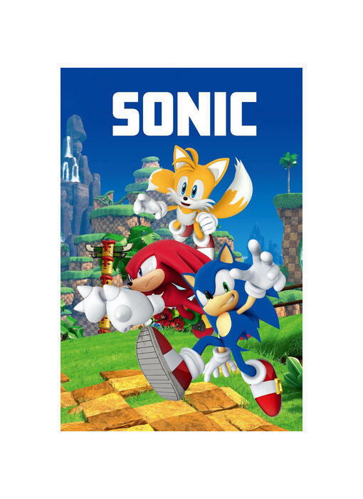 Sonic the Hedgehog Couverture polaire Teamwork 100 x 150 cm Polyester