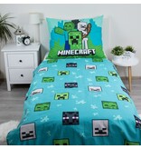 Minecraft Housse de couette Creepers - 140 x 200 cm / 70 x 90 cm - Coton
