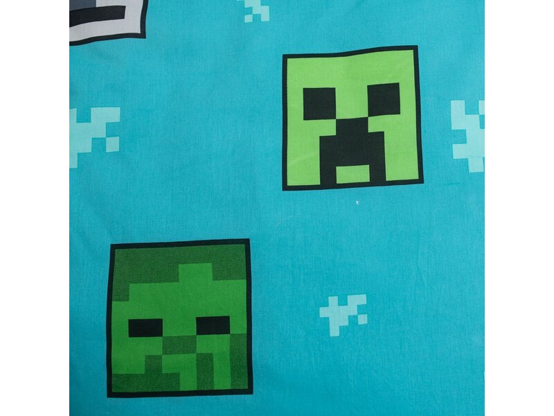 Minecraft Creepers Bettbezug – 140 x 200 cm / 70 x 90 cm – Baumwolle