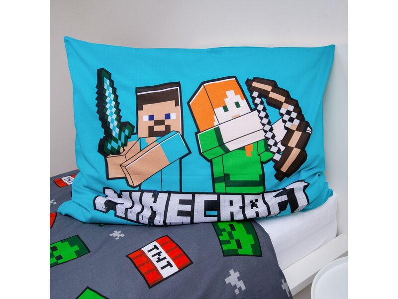 Minecraft Housse de couette Heroes - 140 x 200 cm / 70 x 90 cm - Coton