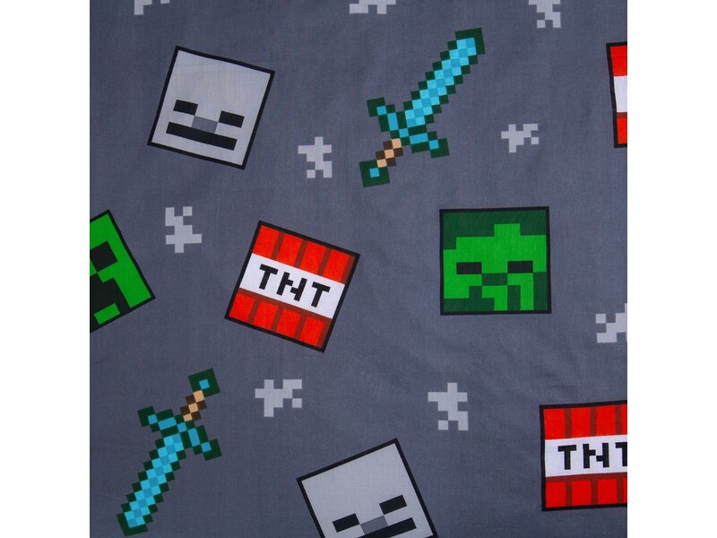 Minecraft Bettbezug Heroes – 140 x 200 cm / 70 x 90 cm – Baumwolle