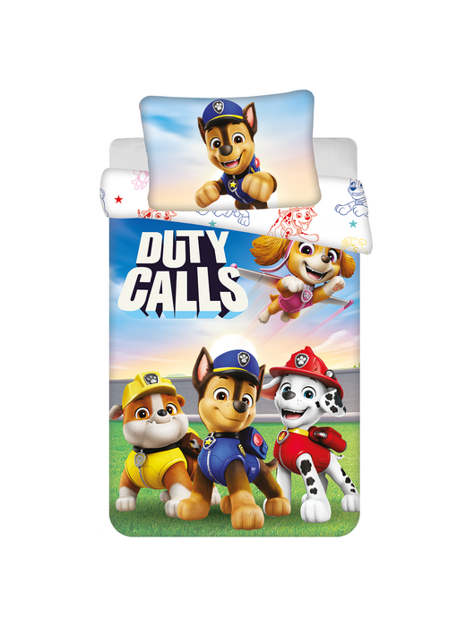 PAW Patrol Housse de couette bébé/enfant Duty Calls 135 x 100 + 40 x 60 cm Coton