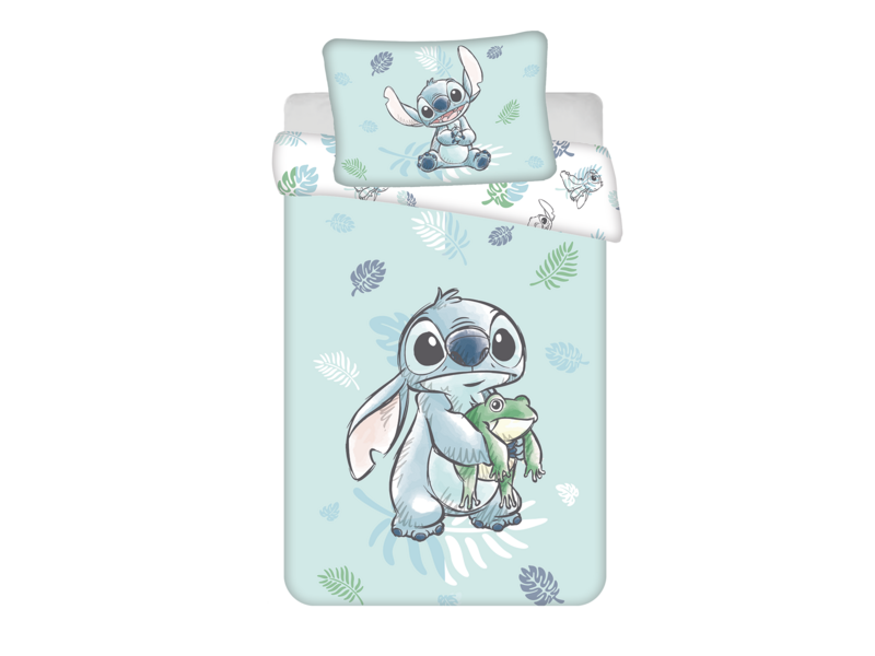Disney Lilo & Stitch Baby-/Kleinkind-Bettbezug Frosch - 135 x 100 + 40 x 60 cm - Baumwolle