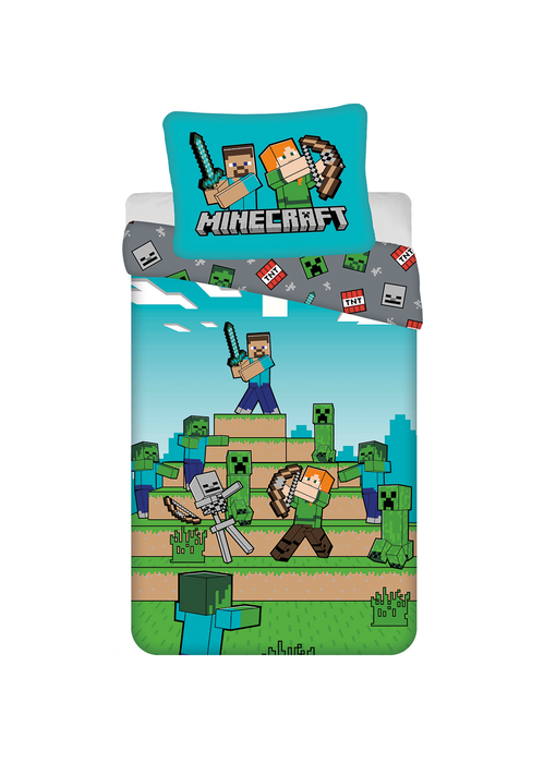 Minecraft Housse de couette Heroes 140 x 200 cm / 70 x 90 cm Coton