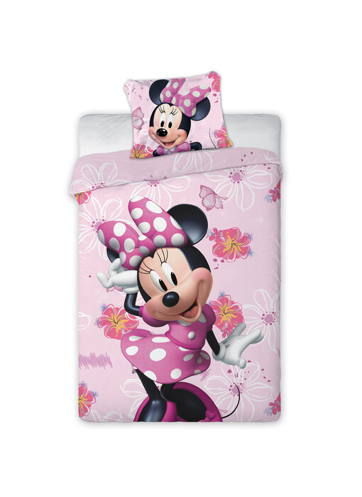 Disney Minnie Mouse Housse de couette Pretty 140 x 200 cm / 70 x 90 cm Coton