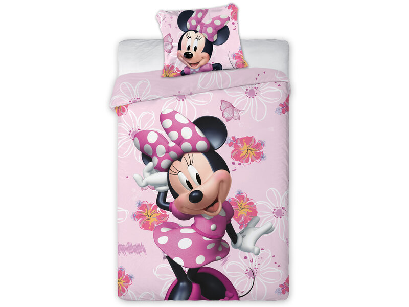 Disney Minnie Mouse Dekbedovertrek Pretty - 140 x 200 cm / 70 x 90 cm - Katoen
