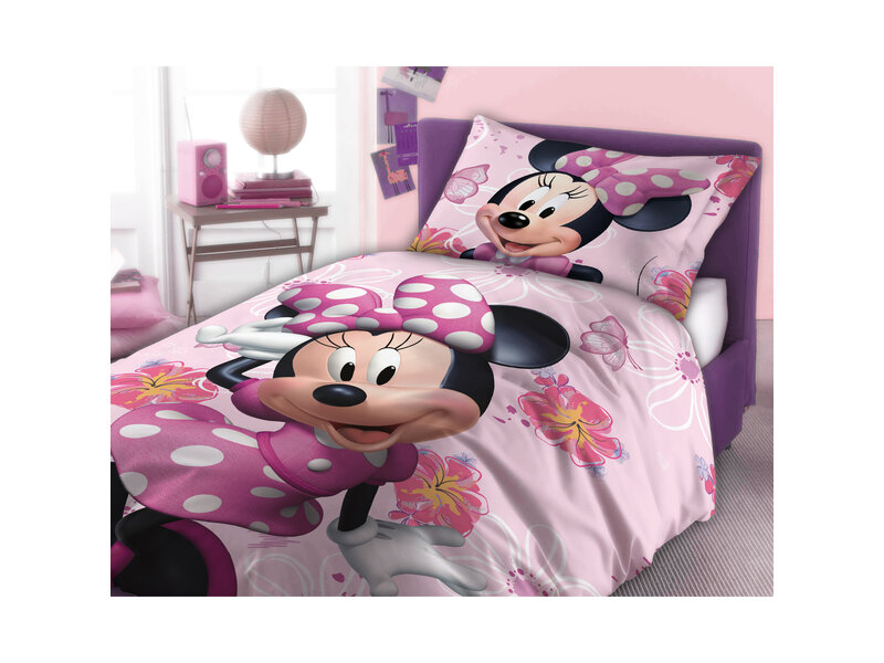 Disney Minnie Mouse Housse de couette Pretty - 140 x 200 cm / 70 x 90 cm - Coton