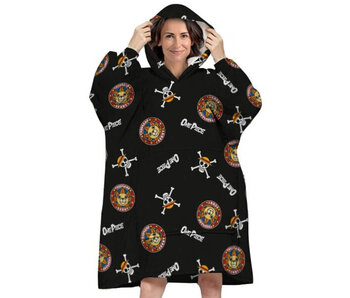 One Piece Hoodie Fleece Blanket Thousand Sunny Adult Polyester (One Size)