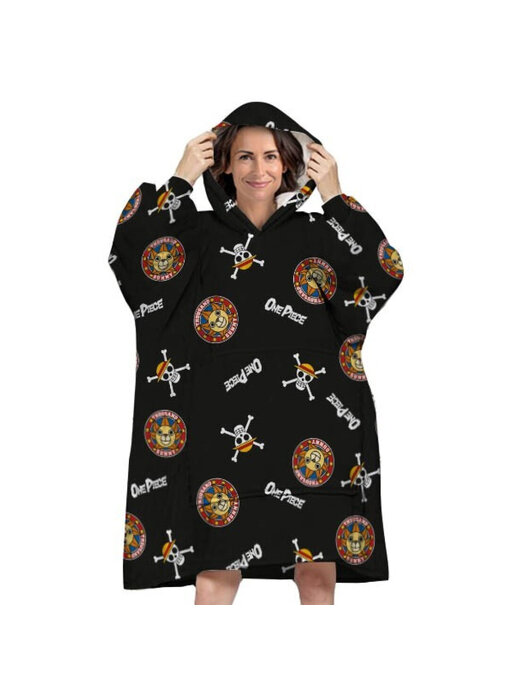 One Piece Hoodie Fleece Blanket Thousand Sunny Adult Polyester (One Size)