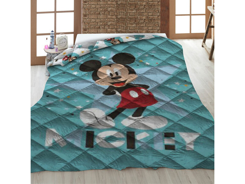 Disney Mickey Mouse Couvre-lit étoiles - 140 x 200 cm - Polyester