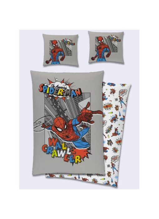 SpiderMan Dekbedovertrek Wall Crawler 140 x 200 cm / 65 x 65 cm Katoen