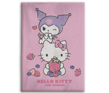 Hello Kitty Plaid polaire Kuromi - 100 x 140 cm - Polyester