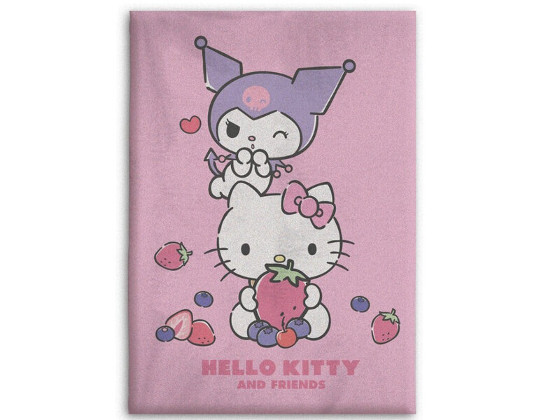 Hello Kitty Plaid polaire Kuromi - 100 x 140 cm - Polyester