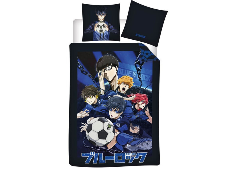 Blue Lock Dekbedovertrek Soccer - 140 x 200 cm / 65 x 65 cm - Polyester