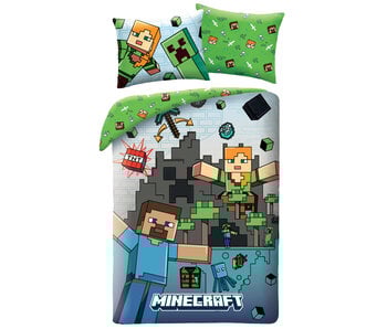 Minecraft Bettbezug Blocks 140 x 200 cm / 70 x 90 cm Baumwolle
