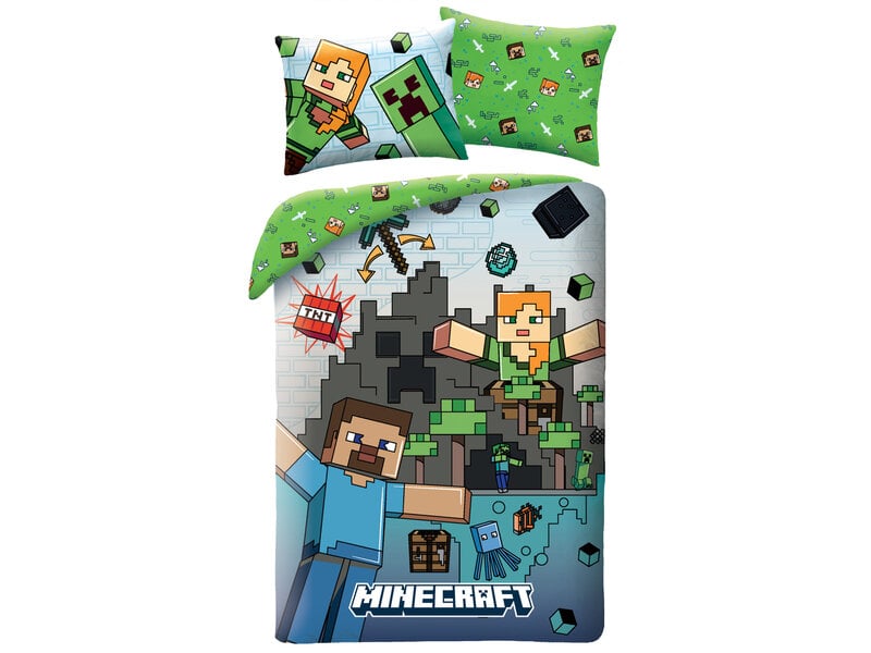 Minecraft Duvet cover Blocks - 140 x 200 cm / 70 x 90 cm - Cotton