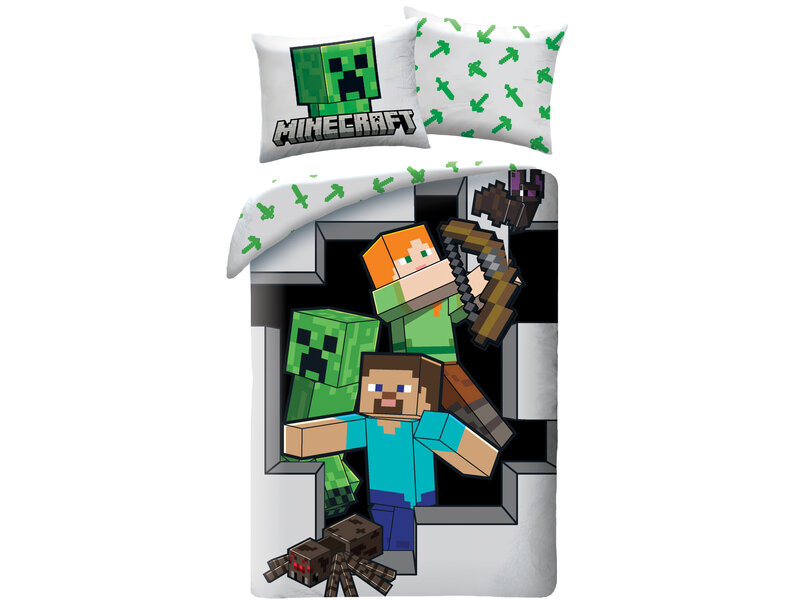 Minecraft Bettbezug Sword – 140 x 200 cm / 70 x 90 cm – Baumwolle