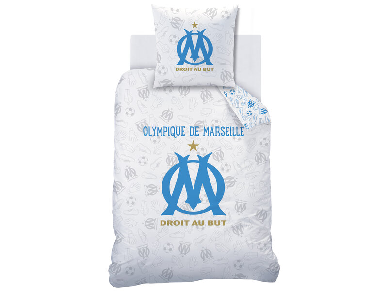 Olympique Marseille Univers Bettbezug – 140 x 200 + 63 x 63 cm – Baumwolle