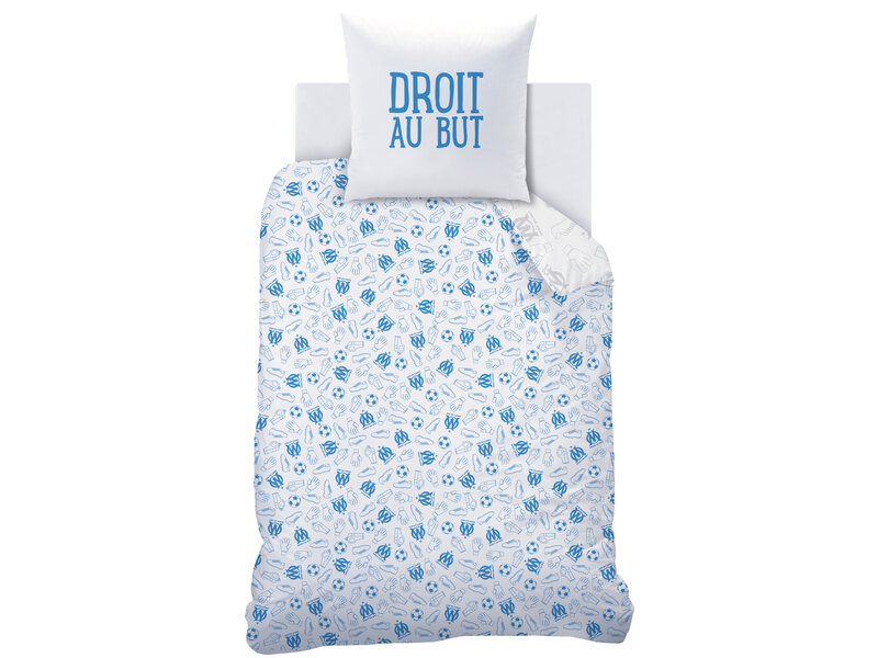Olympique Marseille Univers Bettbezug – 140 x 200 + 63 x 63 cm – Baumwolle