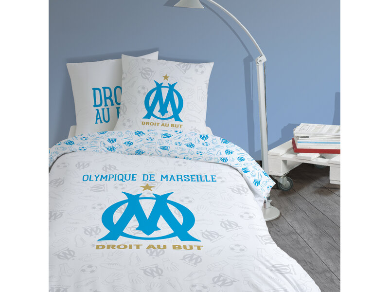 Olympique Marseille Univers Bettbezug – 140 x 200 + 63 x 63 cm – Baumwolle