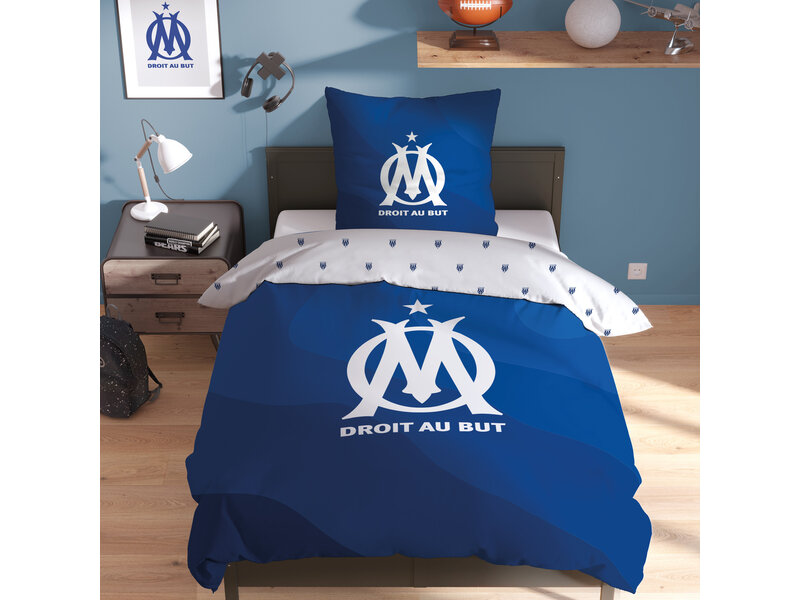 Olympique Marseille Ondeblue Bettbezug – 140 x 200 + 63 x 63 cm – Baumwolle