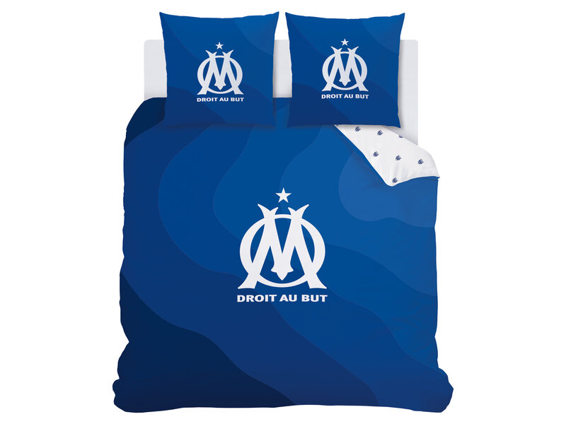 Olympique Marseille Duvet cover Ondeblue - Double - 240 x 220 + (2)63 x 63 cm - Cotton