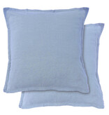 Matt & Rose Lot de 2 taies d'oreiller Blue Orage - 65 x 65 cm - 100 % lin