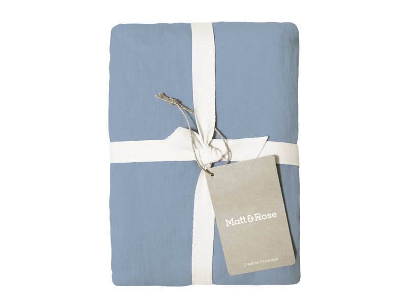 Matt & Rose Lot de 2 taies d'oreiller Blue Orage - 65 x 65 cm - 100 % lin