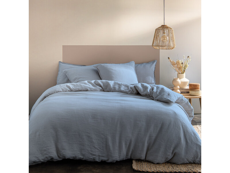 Matt & Rose Bettbezug Bleu Orage – 260 x 240+ (2x) 65 x 65 cm – Leinen