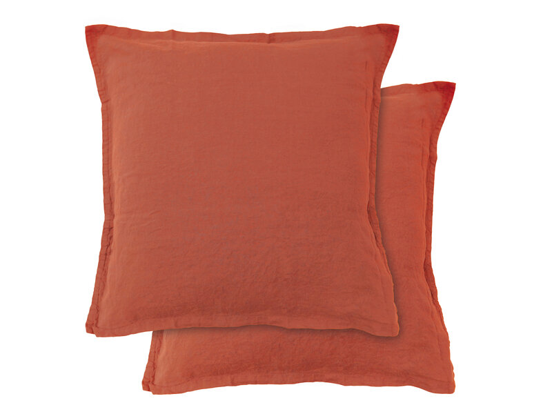 Matt & Rose Set Kussenslopen Sienne - (2x) 65 x 65 cm - 100% Linnen