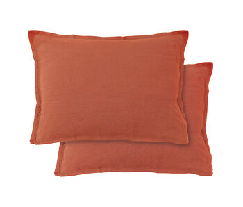 Matt & Rose Parure de taies d'oreiller Sienne 50 x 70 cm Lin