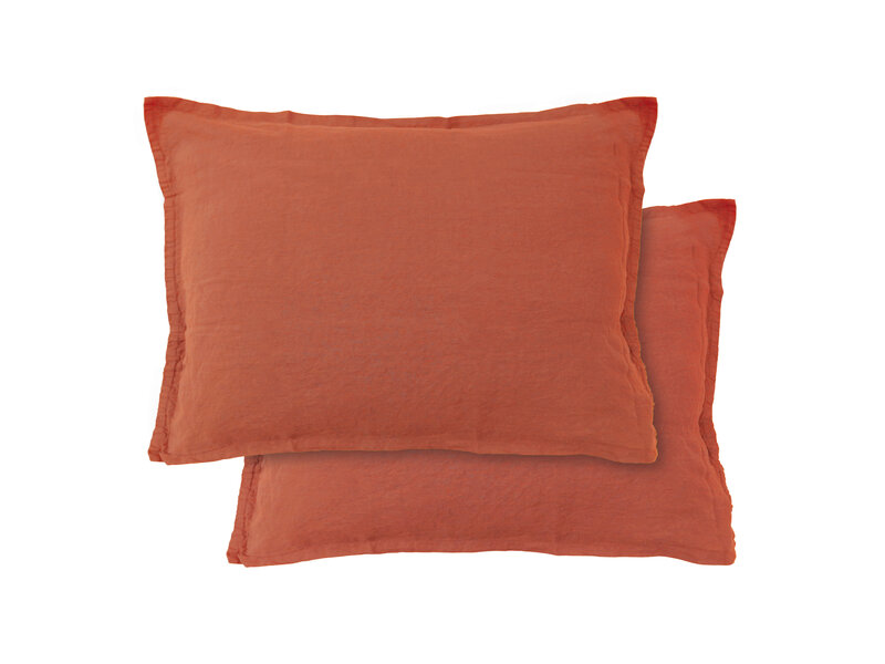 Matt & Rose Lot de 2 taies d'oreiller Sienne - 50 x 70 cm - 100 % lin