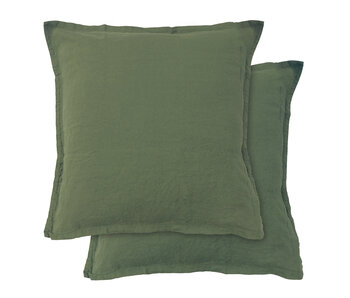 Matt & Rose Ensemble de taies d'oreiller Sauge 65 x 65 cm en lin