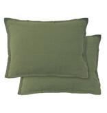 Matt & Rose Lot de 2 taies d'oreiller Sauge - 50 x 70 cm - 100 % lin
