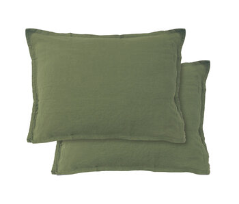 Matt & Rose Kissenbezug-Set Sauge 50 x 70 cm Leinen