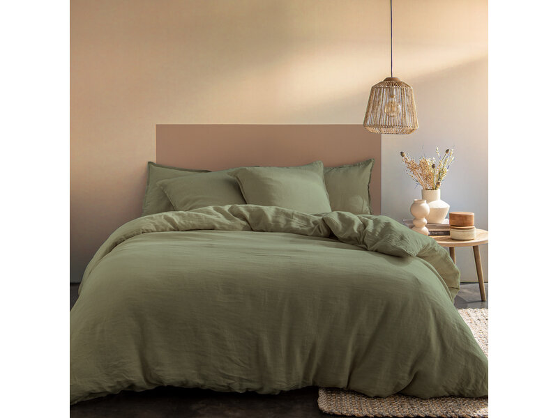 Matt & Rose Housse de couette Sauge - 260 x 240 + (2x) 65 x 65 cm - Lin