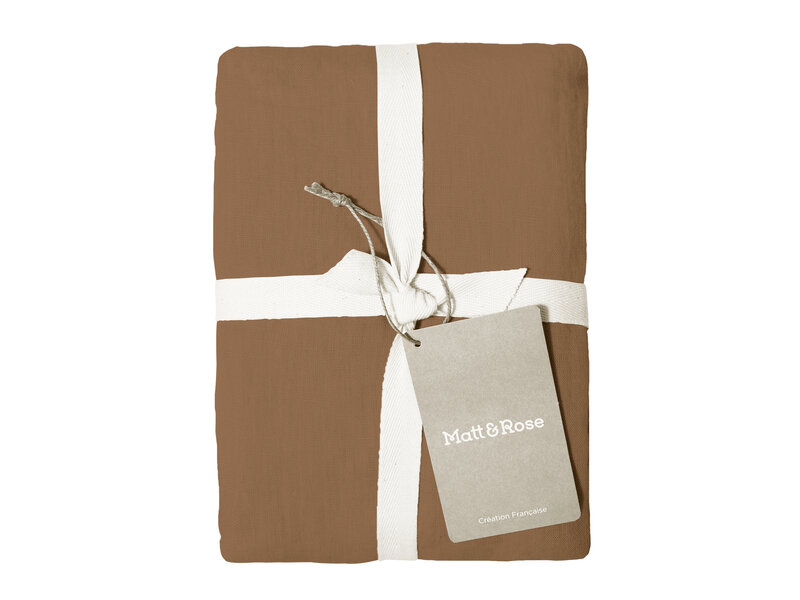 Matt & Rose Lot de 2 taies d'oreiller Ecorce - 65 x 65 cm - 100 % lin