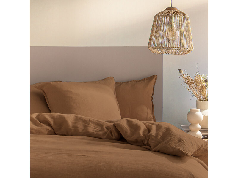 Matt & Rose Set Kussenslopen Ecorce - Bruin - 50 x 70 cm - 100% Linnen