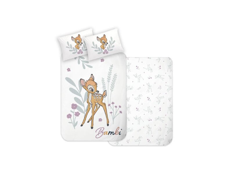 Disney Bambi Babybettbezug Sweet - 100 x 135 cm + 40 x 60 cm - Baumwolle
