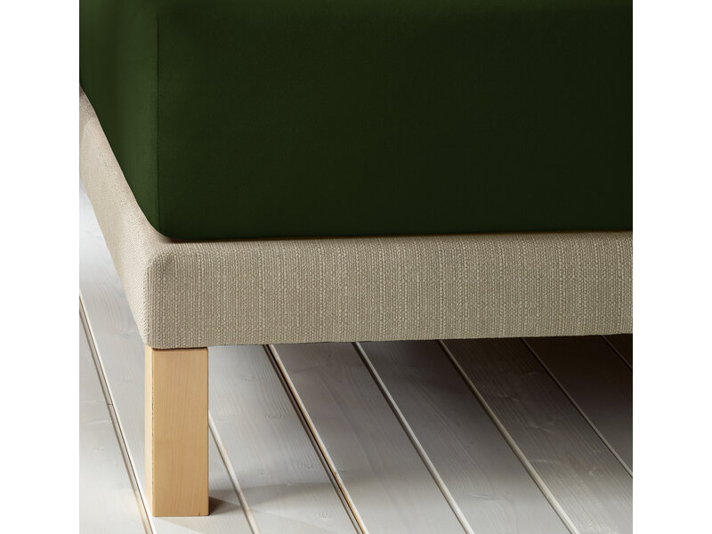 De Witte Lietaer Drap-housse Laurence Kahki - 140 x 200/220 x h 30 - Flanelle de coton