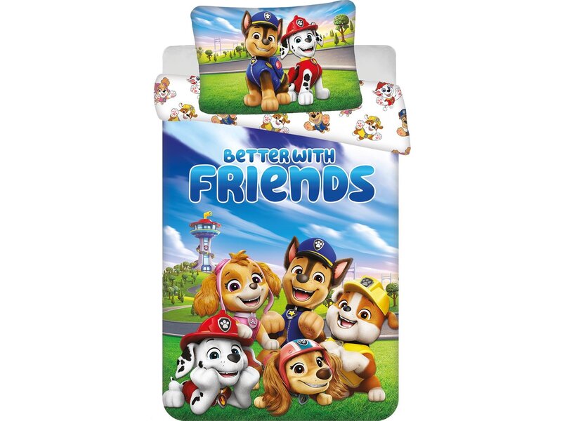 PAW Patrol BABY / Peuter dekbedovertrek Friends - 135 x 100 + 40 x 60 cm - Katoen